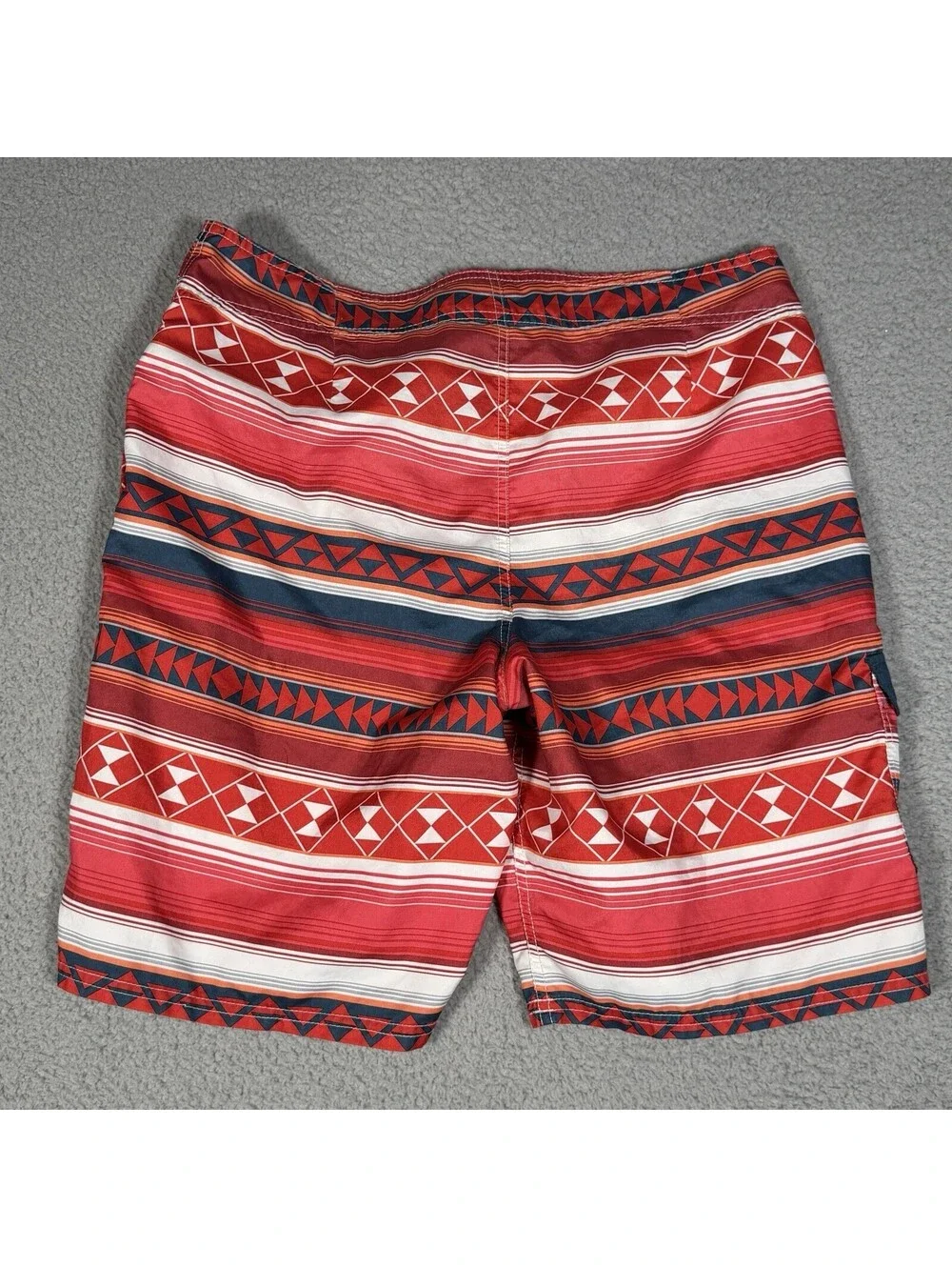American Eagle Board Shorts Mens Large Red Swim Trunks Southwestern Colorful